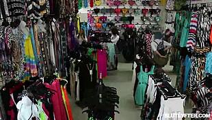 teen shoplifter mads flores caught stealing officer rusty fingers feet pounds her tight pussy