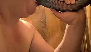 bbw chokes gags pukes drools on that monster dildo non-stop