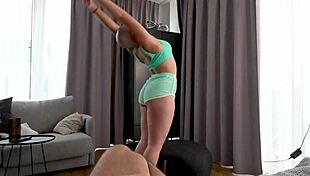 Bigass yoga slut Paulina bareback fucked rough and creampied deep