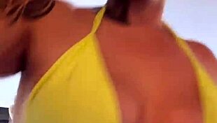 transparent dental floss bikini at beach gym piercing wet pussy draws hungry stares nearly got me kicked out