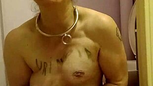 Bent Over Maid Bound Chained Doggystyle Humiliated in Public Toilet