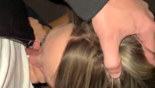 Sloppy hotel public sex with dirty wife talk!