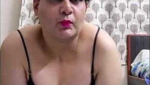 shemale monica m teases masturbates in black babydoll till cumshot