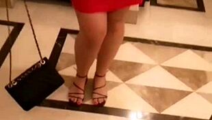 vacation tease pulls petite panties down in toilet for naughty public exposure fun