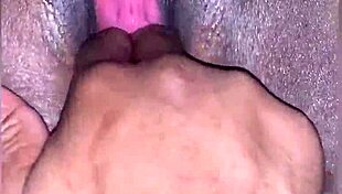 BbW Milf Fingers Shaved Pussy with Huge Vibrator Frenzy