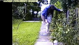 Bank Manager Elizabeth Hogben PEES in Back GARDEN