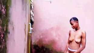 Big black cock drills step sister's wet pussy rough outdoor creampie riding