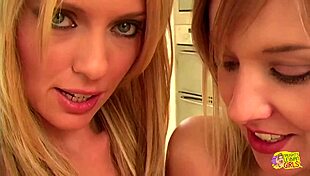 beautiful karen and kelle marie lick hairy cunts and big clits on kitchen counter