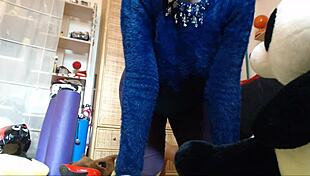 nicoletta cums hard on stuffed toy soaking it with pee and squirt