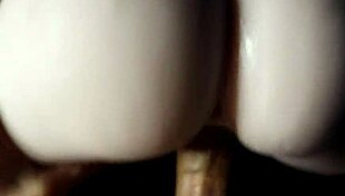 in the bedroom close-up, muscular bodybuilder pounds firm fake tits latina silicone fuck doll doggystyle creampie