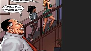 the mayor's wife catches her cheating husband slamming the ebony maid's pussy on kitchen counter