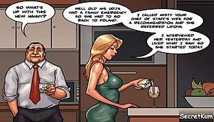 the mayor's wife catches her cheating husband slamming the ebony maid's pussy on kitchen counter