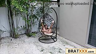 tiny asian teen feels pigtails yanked during deep doggystyle pounding