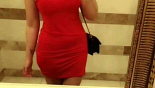 vacation tease pulls petite panties down in toilet for naughty public exposure fun