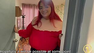 Curvy Peruvian Redhead BBW Gorda Pelirroja Rides Cowgirl with Big Natural Tits and Huge Pussy