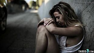 Perv stranger cleans petite homeless teen then fucks doggystyle rough!