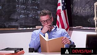 NAUGHTY KATIE KUSH FUCKS TEACHER HARD IN CLASS!