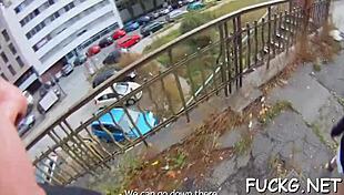 i spy on her with glasses then ram that furry mature pussy rough