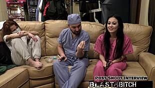 Blaire Celeste's Latex Nurse Blowjobs Blast Cum in POV