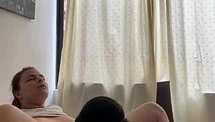 Lesbian neighbors surprise on found phone turns into steamy fingering session