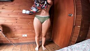 hot latina in sexy dress gets her perfect body pounded hard in cabin homemade