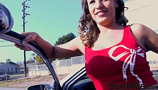 how sloppy can this ebony amateur get sucking that massive bbc?