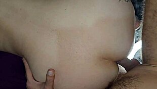 Brazilian wife spreads huge ass for husband's rough bareback anal gaping