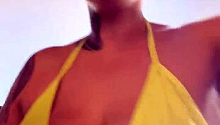 transparent dental floss bikini at beach gym piercing wet pussy draws hungry stares nearly got me kicked out