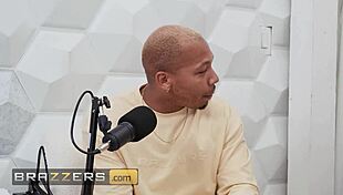 brazzers trio luna star sinatra monroe ride ricky's cock cowgirl on couch after podcast
