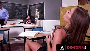 NAUGHTY KATIE KUSH FUCKS TEACHER HARD IN CLASS!