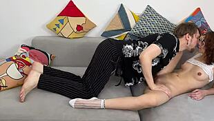 Young cutie with glasses rides stepbro cowgirl then doggystyle! 👓🍑💦