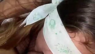 My petite schoolgirl returns horny in fishnets craving bareback creampie sex.