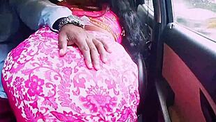 Indian Saree Housewife Begs Boyfriend For Car Cock While Cheating Hard!