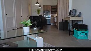 Stepdad Battles Urge as Ailee Anne's Massive Tits Tempt in Garage