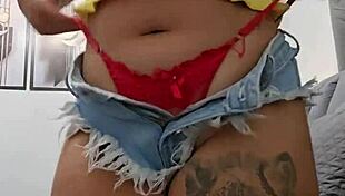 solo play turns into unexpected cheeky slip