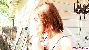 redhead teen gets gangbanged dp by three black friends hard