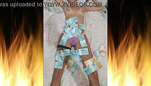 Pretty curly haired latina housewife jade flashes juicy shaved pussy in fishnets for cash