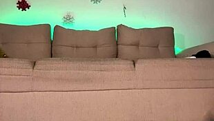 Teen in Sexy Stockings Fingers Big Tits and Pussy to Shaking Orgasm Closeup