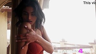 Damn, sexy Asian milf Angel Constance poses hot stripping natural tits!?