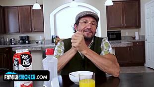 Step-Grandma begs for spit-roast! Pound her with juicy cocks now