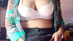 hijab shemale strokes cock in early morning solo