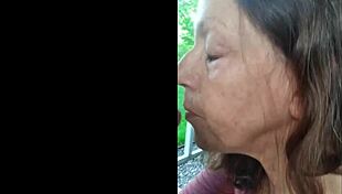 early morning pov. neighbor fills mature candi annie's mouth with cum?