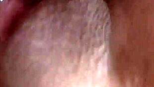 my sexy pierced nipple girl gives footjob leading to creampie closeup