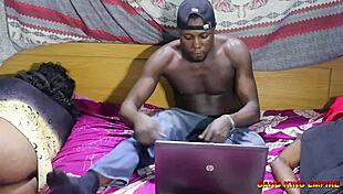 after night class my course mate fucks my girlfriend's wet pussy since no panties