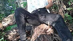 daring clothed self-touch in forest builds to wild release