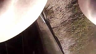 Daisyjo1975 straps on and pegs him deep outside in the open