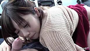 Old Guy Picks Up Petite Japanese Teen for First Car Suck Uncensored