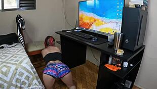 stepmom caught rubbing pussy leads to wild taboo anal creampie