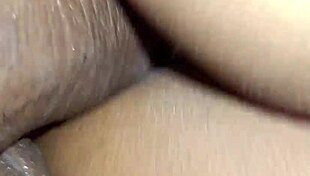 my sexy pierced nipple girl gives footjob leading to creampie closeup