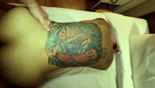 TASTY TATTOOED FILIPINA FIGHTS HUGE WHITE COCK CREAMPIE